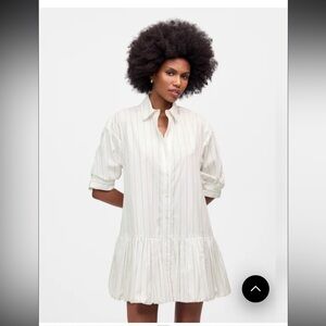 Madewell White Striped Dress